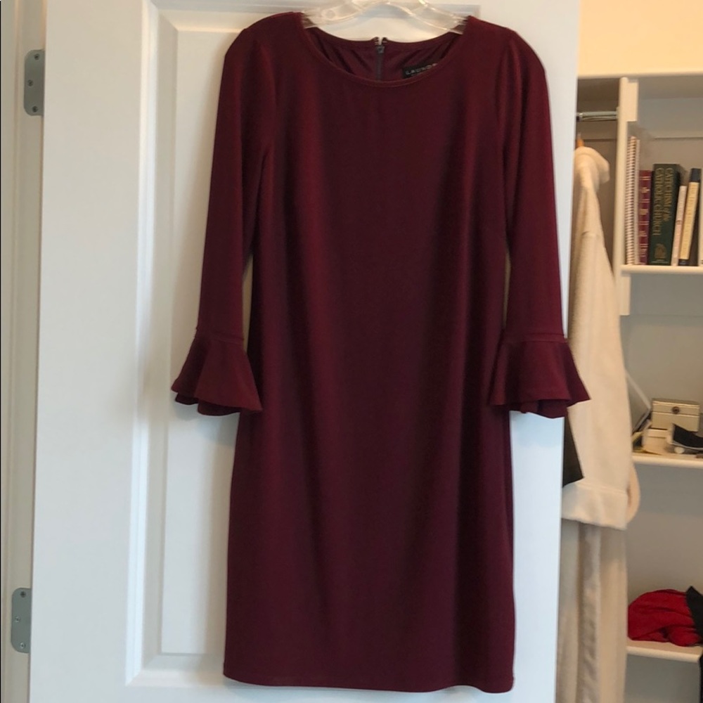 Laundry Zoie jersey maroon dress